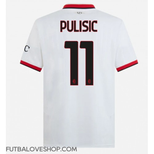 Dres AC Milan Christian Pulisic #11 Preč 2024-25 Krátky Rukáv